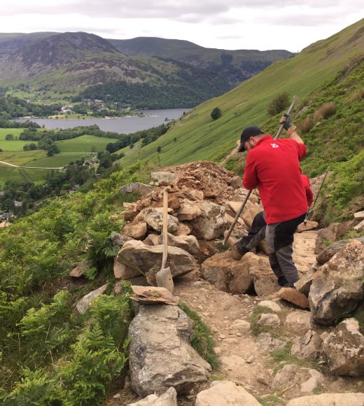 Rangers working Boredale Hause bridleway